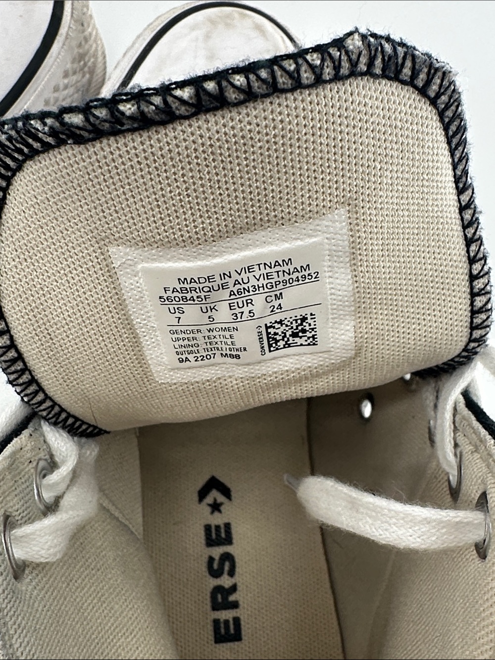 Converse Black and White High-Top Sneakers - Picture 6 of 6